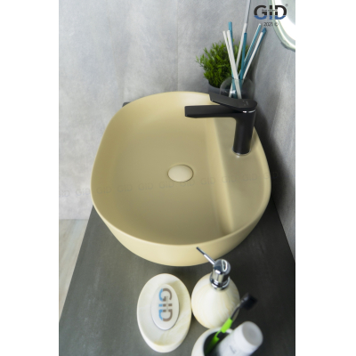 Раковина накладная GID Sr1346 61х41 53343 Светло-коричневый Матовый. Фото