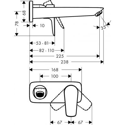 Смеситель для раковины Hansgrohe Talis E 71734140. Фото