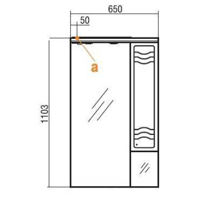 Зеркало-шкаф АКВАТОН Домус 65 1A008202DO01L. Фото