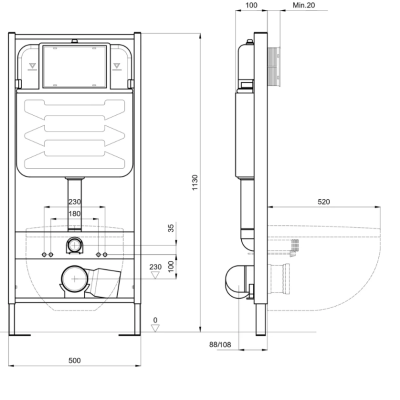 Унитаз с инсталляцией Set Aquatek Вега INS-0000012+AQ1905-00. Фото