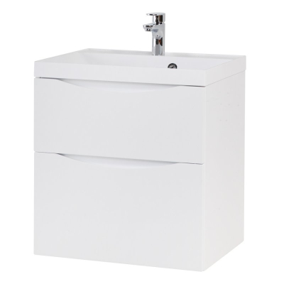 Тумба под раковину подвесная BELBAGNO MARINO-H60-800-2C-SO-BL-P Bianco Lucido. Фото