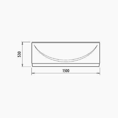 Панель фронтальная для ванны IDDIS 150 002 универсальная 002150Ui93. Фото