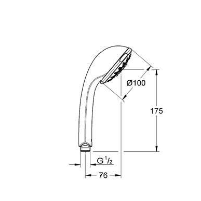 Ручной душ GROHE Five Relexa 28796000. Фото