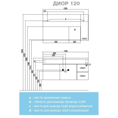 Зеркало-шкаф АКВАТОН Диор 100 1A167902DR01R. Фото