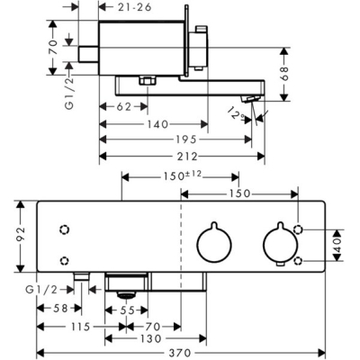 Термостат для ванны Hansgrohe ShowerTablet 13107400 белый/хром. Фото