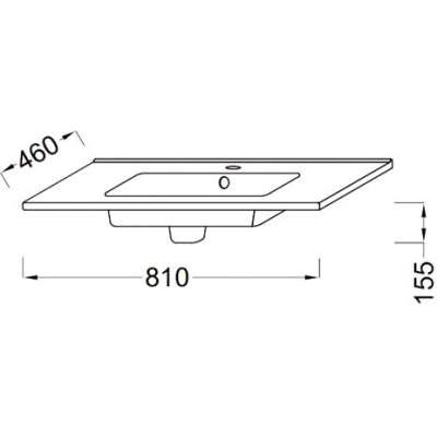 Раковина встраиваемая JACOB DELAFON Ola 81х46 EXT112-00. Фото