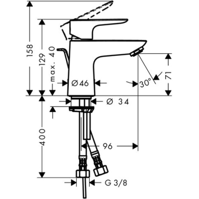 Смеситель для раковины Hansgrohe Talis E 80 71700000. Фото