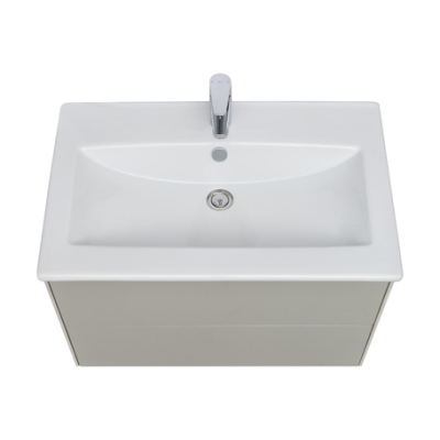 Тумба под раковину подвесная AQUATON Сохо 75 Графит Слэйт/Галька серая 1A258101AJ9A0. Фото