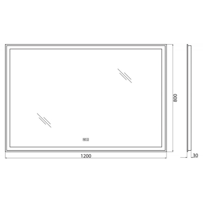Зеркало с встроенным светильником, сенсорным выключателем, bluetooth-модулем, микрофоном и динамиками BELBAGNO SPC-GRT-1200-800-LED-TCH-PHONE. Фото