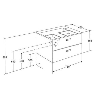 Тумба подвесная под раковину ROCA Gap 80 ZRU9302836. Фото