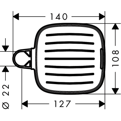 Мыльница Hansgrohe Cassetta E 26519000, хром для ванной комнаты. Фото