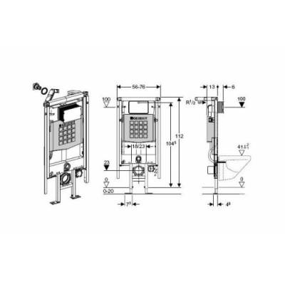 Монтажный элемент GEBERIT Duofix UP320 111.390.00.5. Фото