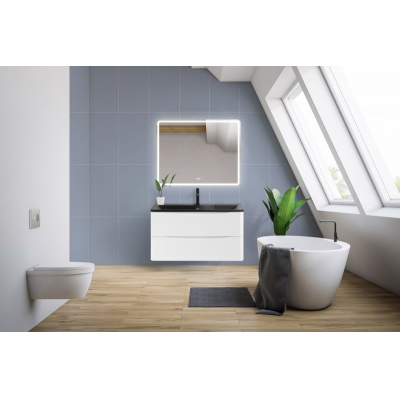 Тумба под раковину подвесная BELBAGNO ACQUA-1000-2C-SO-BL Bianco Lucido. Фото