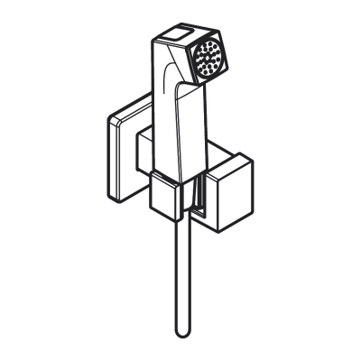 Гигиенический душ Hansgrohe E 1 jet EcoSmart+ со смесителем (внешняя часть), хром 29233000. Фото