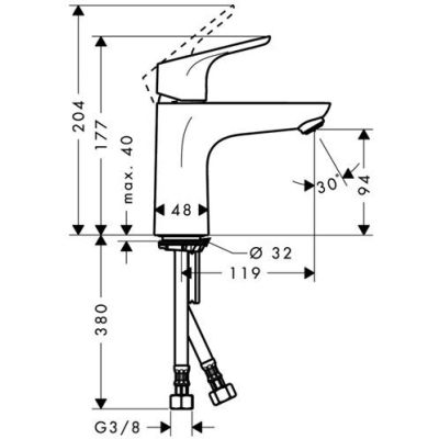 Смеситель для раковины Hansgrohe Focus E2 31517000. Фото