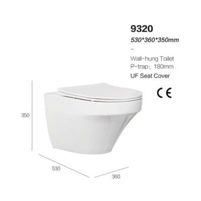 Унитаз подвесной безободковый с сиденьем EVA GOLD SM9320. Фото