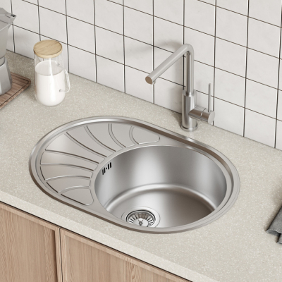 Мойка с сифоном арт. S11UPS0i84 нерж. сталь шелк 650*460 Suno S IDDIS SUN65SDi77S. Фото