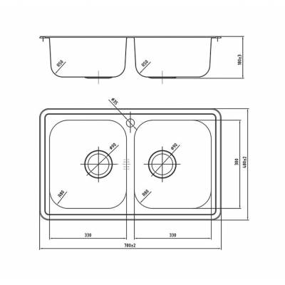 Кухонная мойка IDDIS Strit STR78P2i77K. Фото
