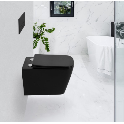 Унитаз подвесной безободковый BELBAGNO Ardente-C BB3202CHR-MB Nero Matt. Фото