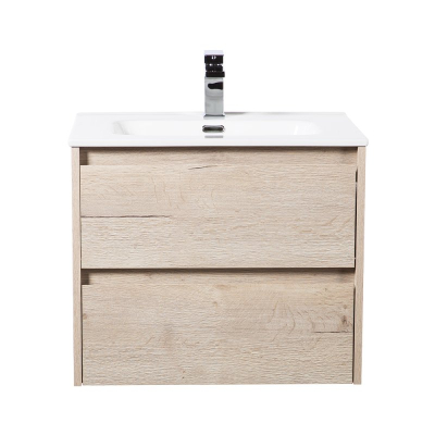 Тумба под раковину подвесная BELBAGNO KRAFT-600-2C-SO-RGB Rovere Galifax Bianco. Фото