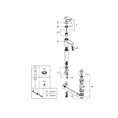 Смеситель для раковины Grohe Europlus 32618002. Фото