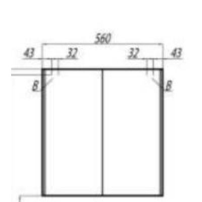 Шкаф двустворчатый АКВАТОН Шерилл 1A206603SH010. Фото