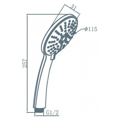 Душевая лейка AM.PM Spirit F0270064. Фото