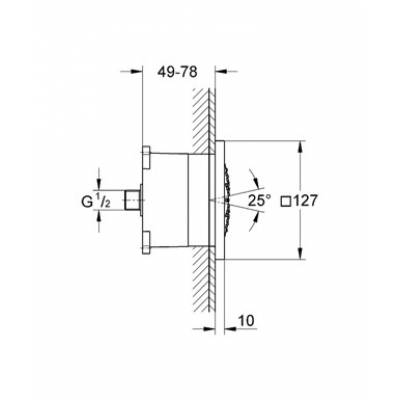 Боковой душ GROHE Rainshower F 27251000. Фото