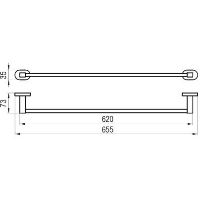 Полотенцедержатель RAVAK 66 см CR 310.00 X07P192 для ванной комнаты. Фото