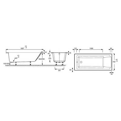 Ванна акриловая Jacob Delafon Sofa 170х75 E60515RU-00. Фото