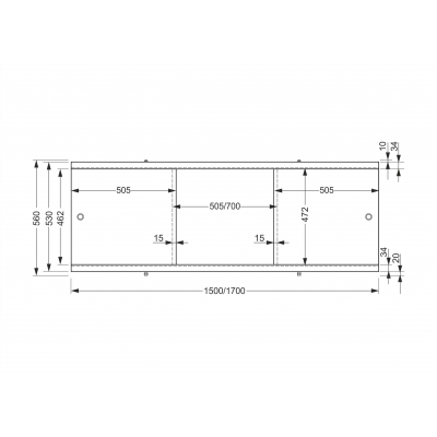 CERSANIT Панель для акриловых ванн UNIVERSAL 150 Type Click PA-TYPE3*150. Фото