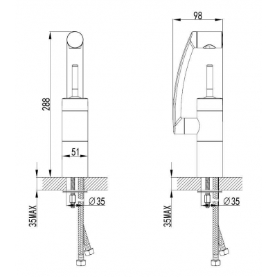 290217464 Arc смеситель для умывальника, поворотный излив 186 мм (черный), шт Damixa Arc 290217464. Фото