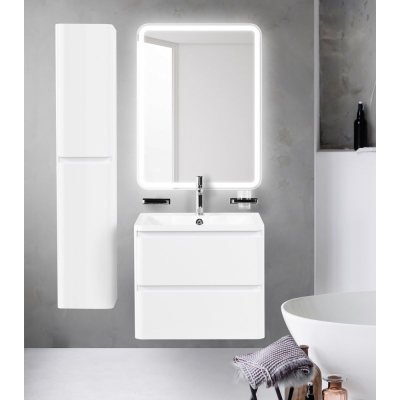 Тумба под раковину подвесная BELBAGNO ALBANO-600-2C-SO-BL Bianco Lucido. Фото