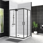 Душевой угол BELBAGNO UNO-195-AH-2-100/80-C-NERO Душевой угол BELBAGNO UNO-195-AH-2-100/80-C-NERO. Фото