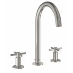 GROHE 20008DC3 Atrio New Смеситель двухвентильный для раковины на 3 отверстия, монтаж на бортик, крестобразная ручка, размер M. Фото