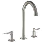 GROHE 20009DC3 Atrio New Смеситель двухвентильный для раковины на 3 отверстия, монтаж на бортик, размер M, СуперСталь. Фото