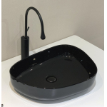 Раковина накладная BELBAGNO 55х40 BB1435-NERO черная Раковина накладная BELBAGNO 55х40 BB1435-NERO черная. Фото