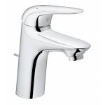 Eurostyle 2015 Solid Смеситель для раковины со сливным гарнитуром, S-Size, с GROHE 23709003 SilkMove® ES с энергосберегающей функцией (подача холодной воды при центральном положении рычага). Фото