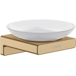Мыльница AddStoris Hansgrohe 41746140, шлифованная бронза Мыльница AddStoris Hansgrohe 41746140, шлифованная бронза для ванной комнаты. Фото