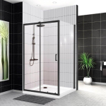 Душевой угол BELBAGNO UNO-195-AH-1-100/80-C-NERO Душевой угол BELBAGNO UNO-195-AH-1-100/80-C-NERO. Фото