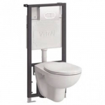 Инсталляция с подвесным унитазом с сиденьем VITRA Normus 9773B003-7201 Инсталляция с подвесным унитазом с сиденьем VITRA Normus 9773B003-7201. Фото