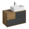 Тумба под раковину подвесная AQUATON Терра 85 Дуб Кантри/Антрацит 1A247201TEKA0. Фото