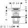 Сливной набор Hansgrohe Push-Open 50105000. Фото
